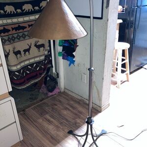 Elegant Arched  Bronze Cone Floor Lamp